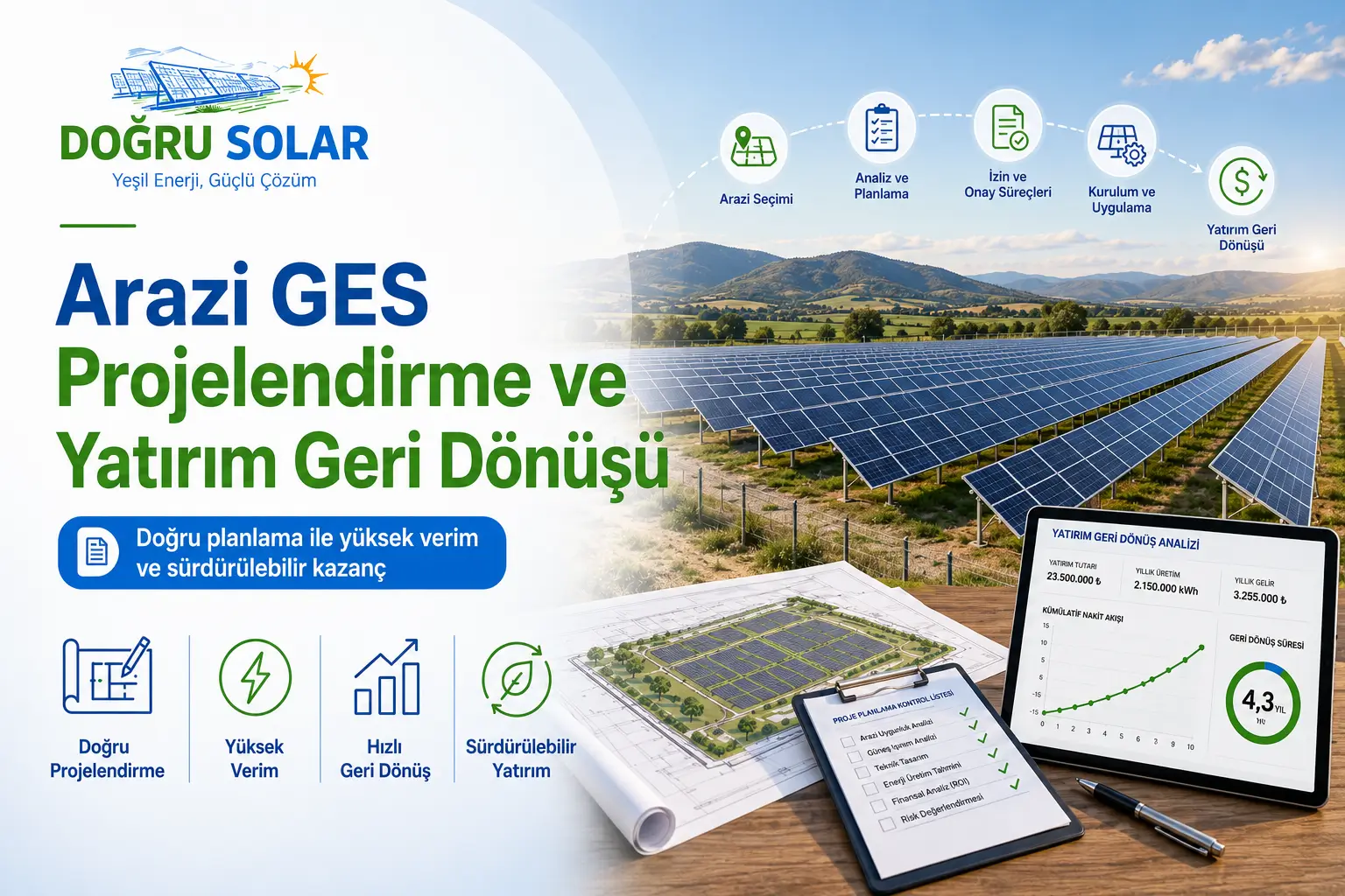 Arazi GES Projelendirme ve Yatırım Geri Dönüşü
