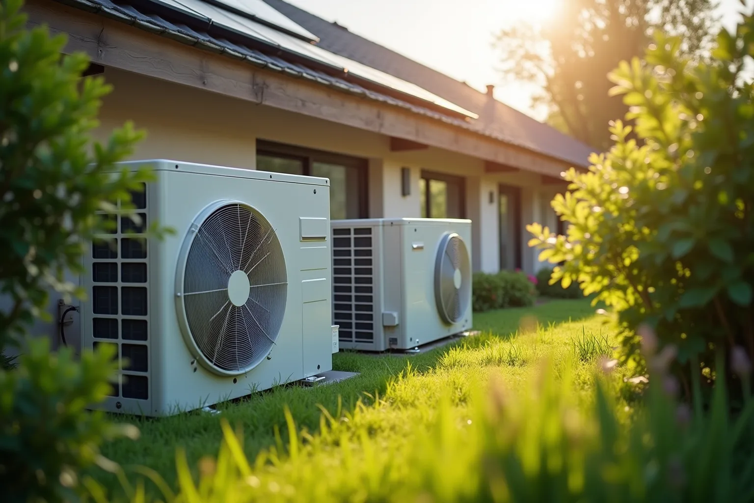 Güneş enerjisi panelleri ile entegre edilmiş ısı pompası tesisatı