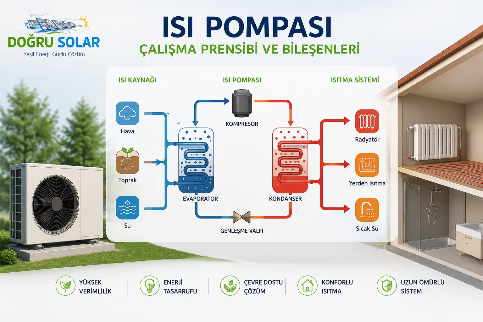 Isı Pompası Çalışma Prensibi ve Bileşenleri